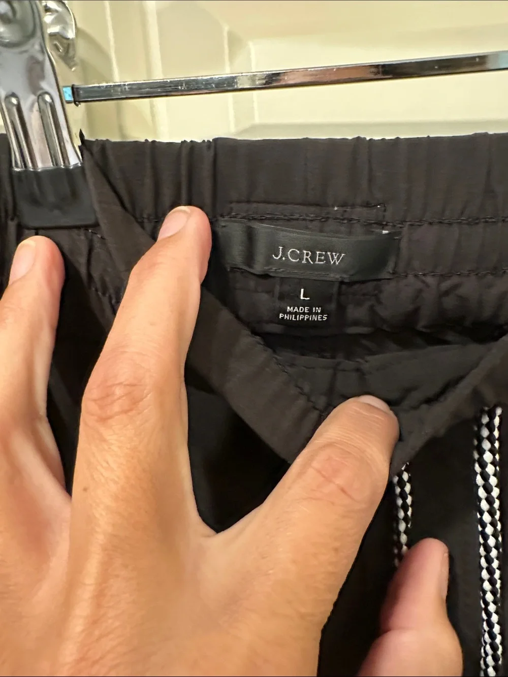 J. Crew Black Drawstring Athletic Shorts